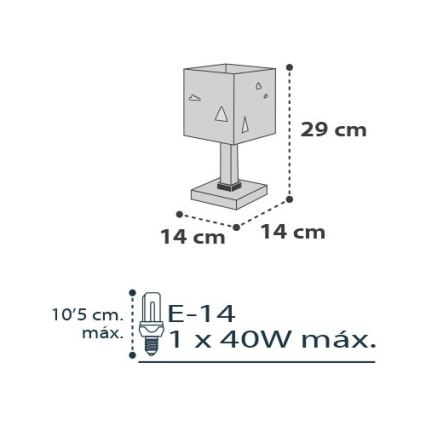 Dalber D-73241 - Lámpara infantil HELLO LITTLE 1xE14/40W/230V
