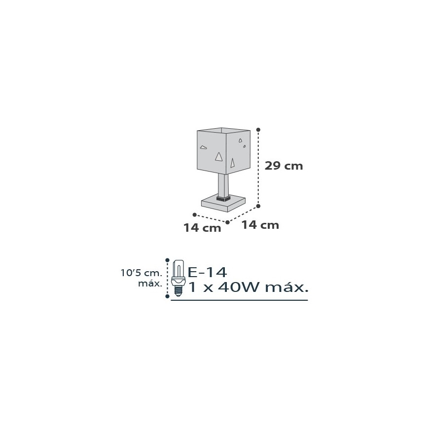 Dalber D-73241 - Lámpara infantil HELLO LITTLE 1xE14/40W/230V