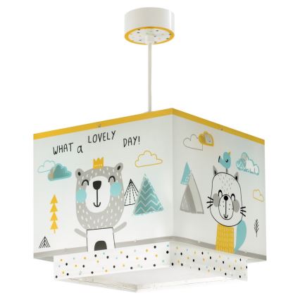 Dalber D-73242 - Lámpara colgante infantil HELLO LITTLE 1xE27/60W/230V