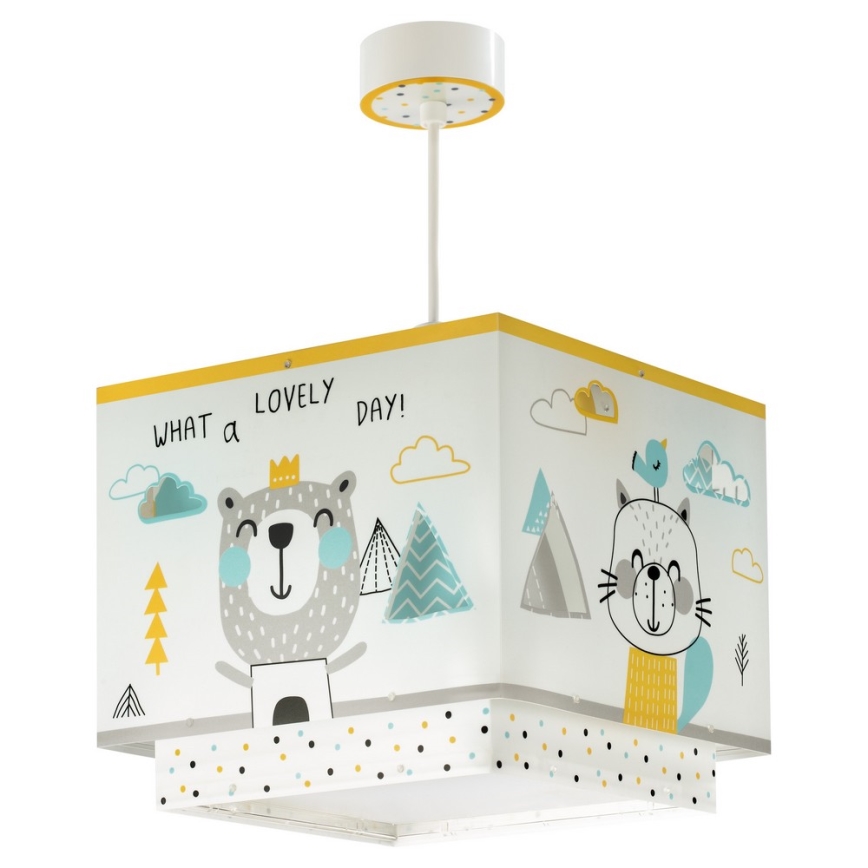 Dalber D-73242 - Lámpara colgante infantil HELLO LITTLE 1xE27/60W/230V