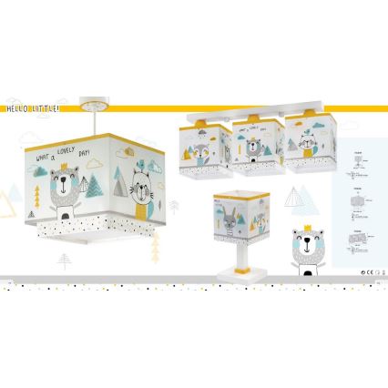 Dalber D-73242 - Lámpara colgante infantil HELLO LITTLE 1xE27/15W/230V