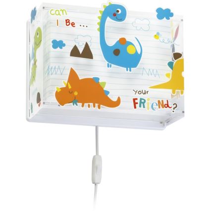Dalber D-73458 - Aplique infantil DINOS 1xE27/60W/230V