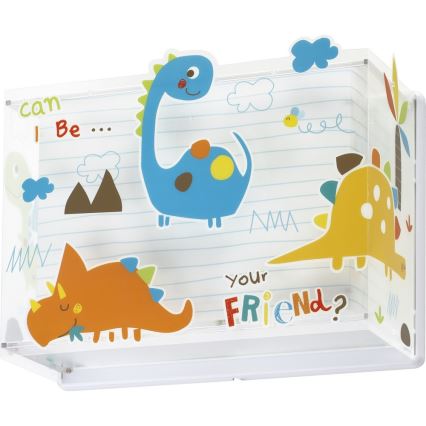 Dalber D-73458 - Aplique infantil DINOS 1xE27/60W/230V