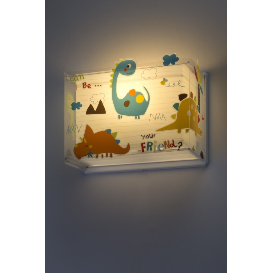 Dalber D-73458 - Aplique infantil DINOS 1xE27/60W/230V