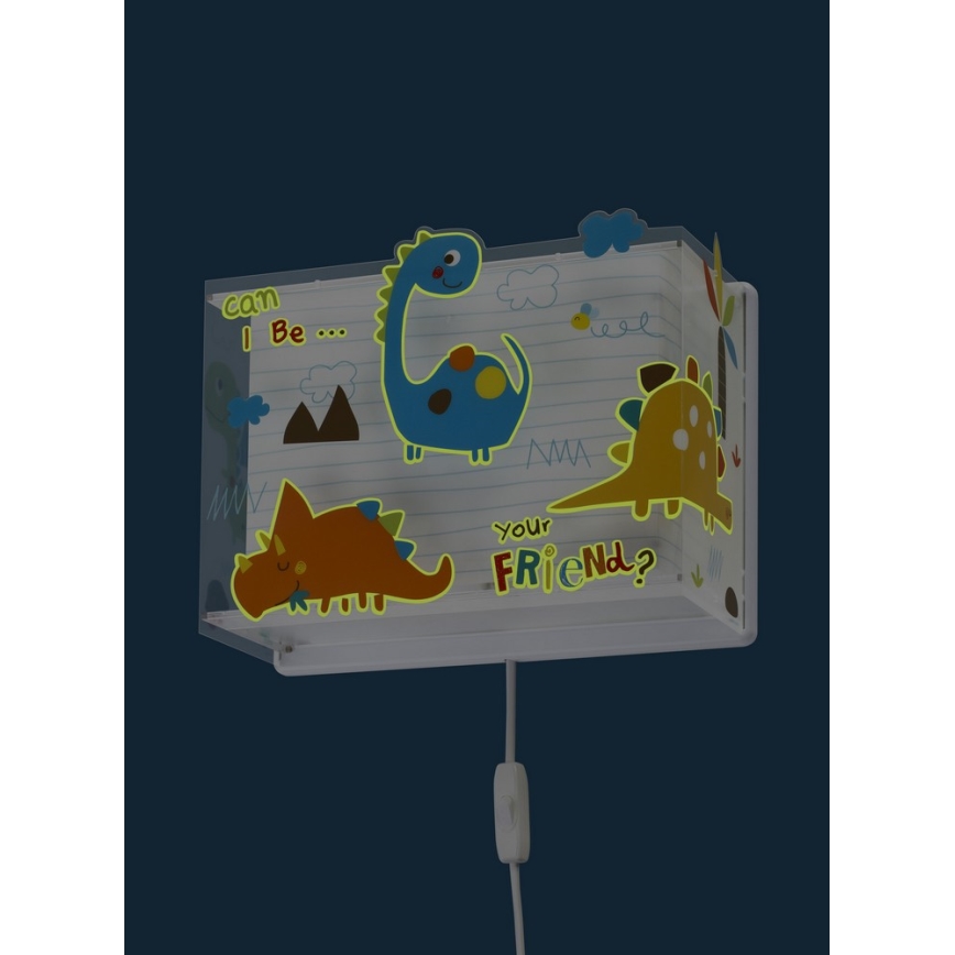 Dalber D-73458 - Aplique infantil DINOS 1xE27/60W/230V