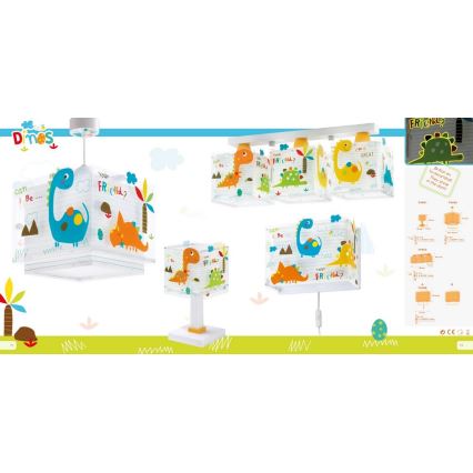 Dalber D-73458 - Aplique infantil DINOS 1xE27/60W/230V