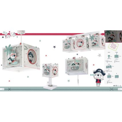 Dalber D-74551 - Lámpara de mesa infantil PIRATES 1xE14/40W/230V