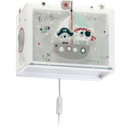 Dalber D-74558 - Aplique infantil PIRATES 1xE27/60W/230V