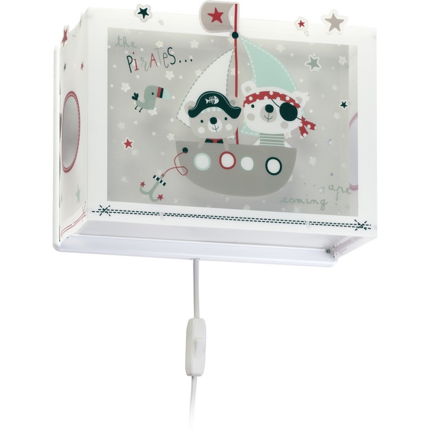 Dalber D-74558 - Aplique infantil PIRATES 1xE27/60W/230V