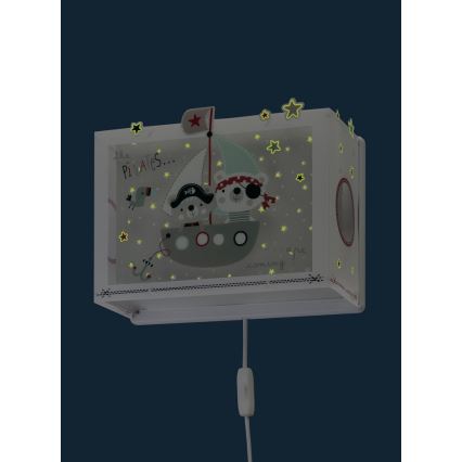 Dalber D-74558 - Aplique infantil PIRATES 1xE27/60W/230V