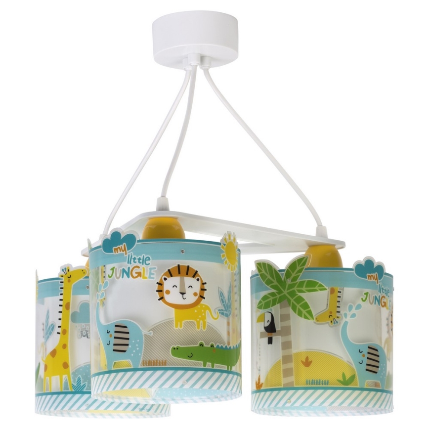 Dalber D-76114 - Lámpara colgante infantil JUNGLE 3xE27/60W/230V