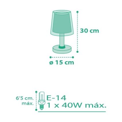 Dalber D-80221T - Lámpara infantil VICHY 1xE14/40W/230V