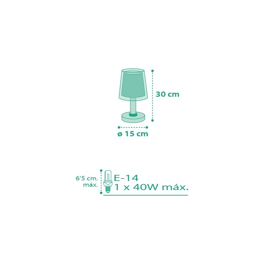 Dalber D-80221T - Lámpara infantil VICHY 1xE14/40W/230V