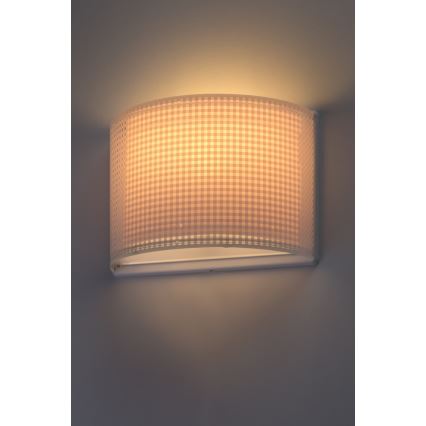 Dalber D-80228S - Aplique infantil VICHY 1xE27/60W/230V