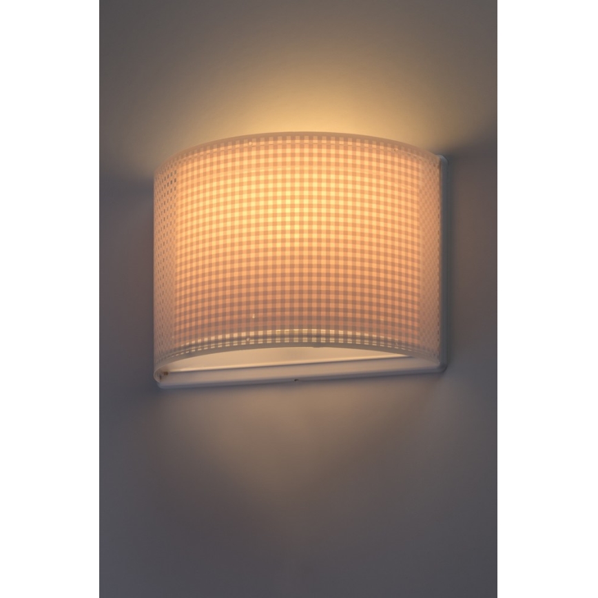 Dalber D-80228S - Aplique infantil VICHY 1xE27/60W/230V