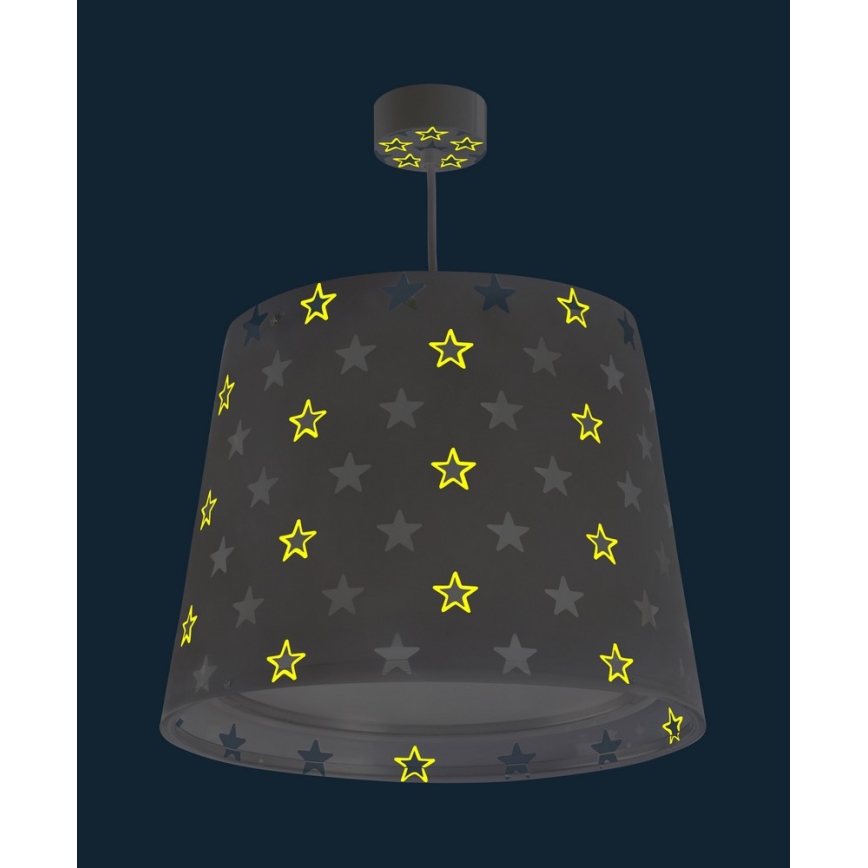 Dalber D-81212E - Lámpara colgante infantil STARS 1xE27/60W/230V