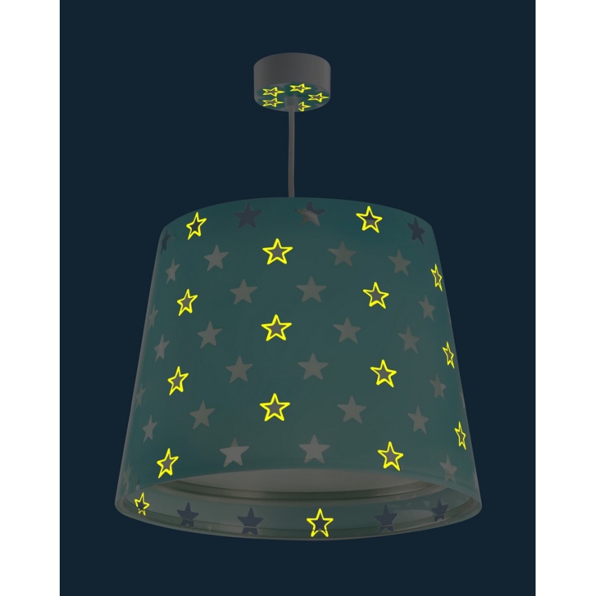 Dalber D-81212H - Lámpara colgante infantil STARS 1xE27/60W/230V