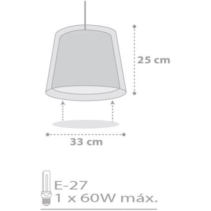 Dalber D-81212H - Lámpara colgante infantil STARS 1xE27/60W/230V
