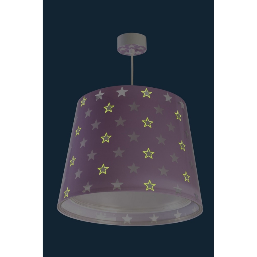 Dalber D-81212L - Lámpara colgante infantil STARS 1xE27/60W/230V