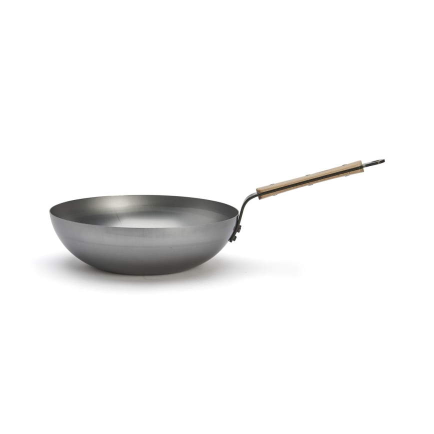 De Buyer 5717.28 - Sartén Wok MINERAL B BOIS 28 cm