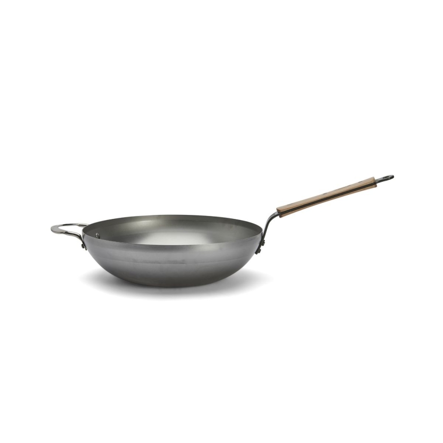 De Buyer 5717.32 - Sartén Wok MINERAL B BOIS 32 cm