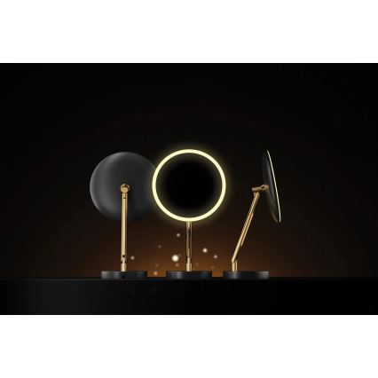 Deante ADI_Z812 - Espejo de maquillaje recargable para baño SILIA LED/5V 5000 mAh 2700-6500K IP44