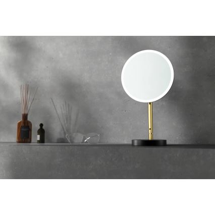 Deante ADI_Z812 - Espejo de maquillaje recargable para baño SILIA LED/5V 5000 mAh 2700-6500K IP44