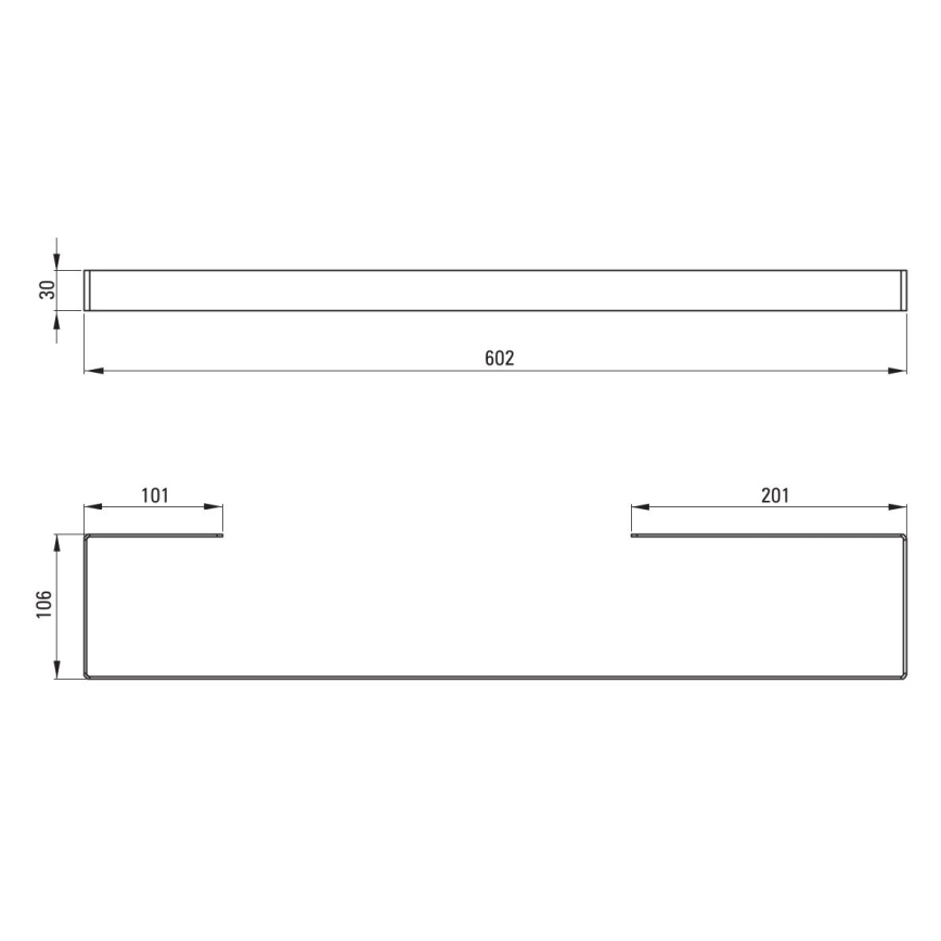 Deante ADM_A621 - Toallero de pared MOKKO 60 cm blanco