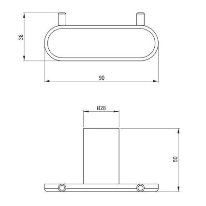 Deante ADR_0121 - Gancho de pared ROUND cromado brillante