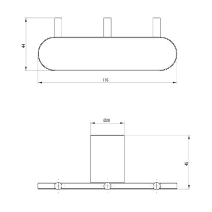 Deante ADR_0131 - Gancho de pared ROUND, cromado brillante