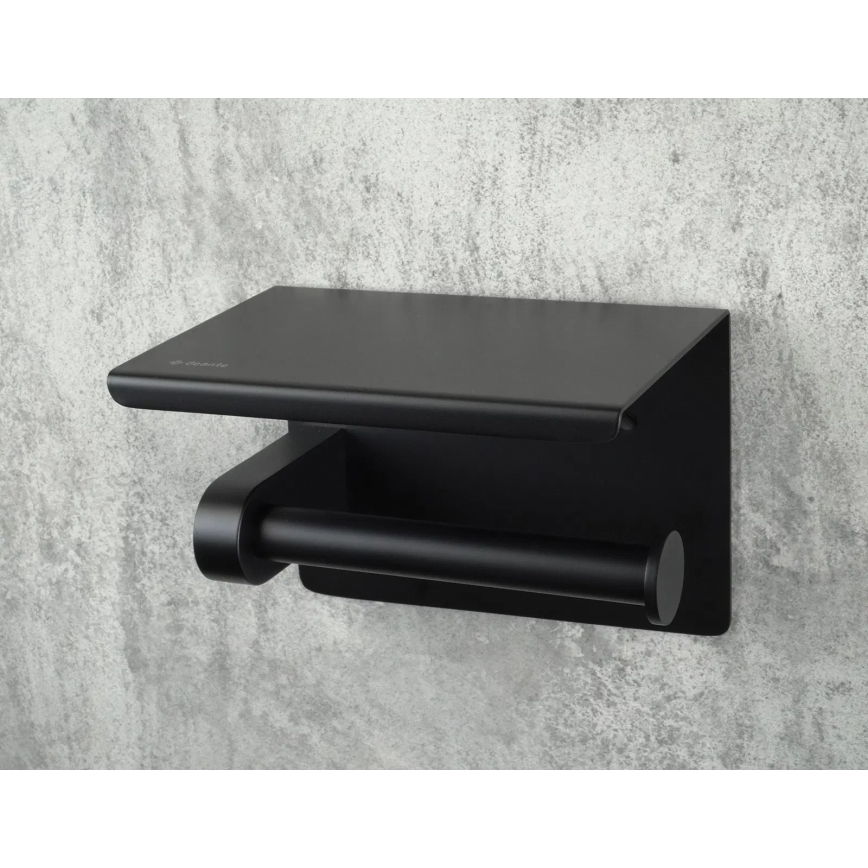 Deante ADR_N221 - Portarrollos de papel higiénico ROUND negro
