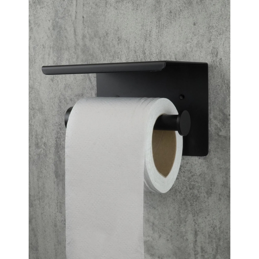 Deante ADR_N221 - Portarrollos de papel higiénico ROUND negro