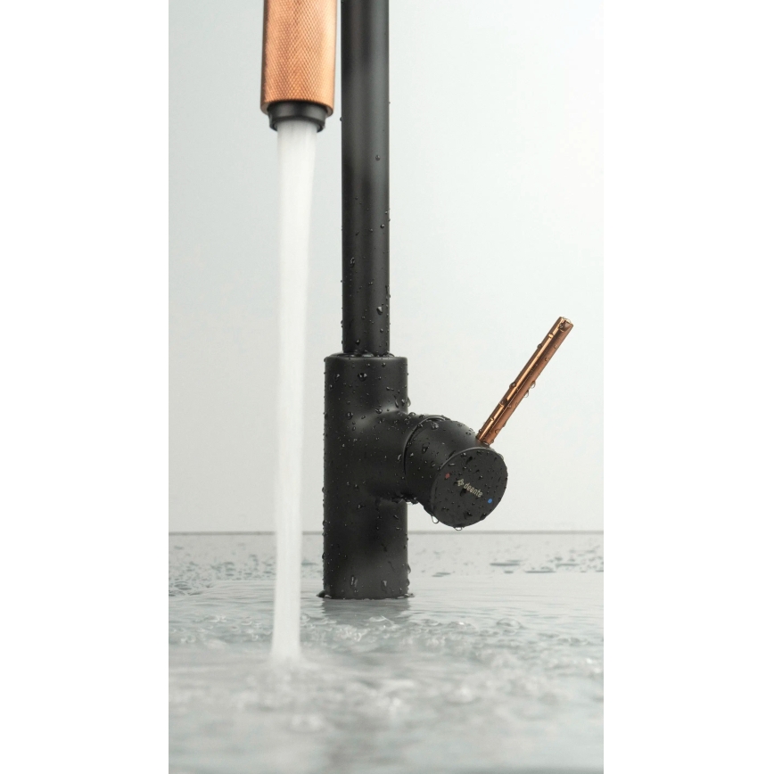 Deante BCA_B64M - Grifo para fregadero ASTER negro/latón