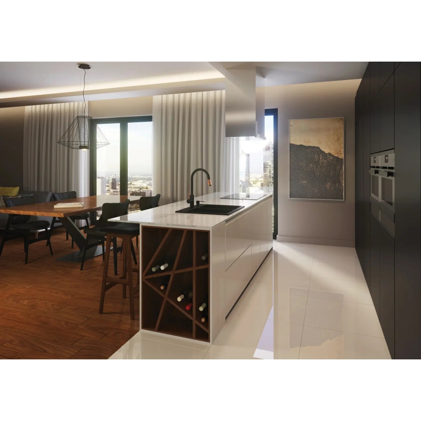 Deante BCA_B64M - Grifo para fregadero ASTER negro/latón