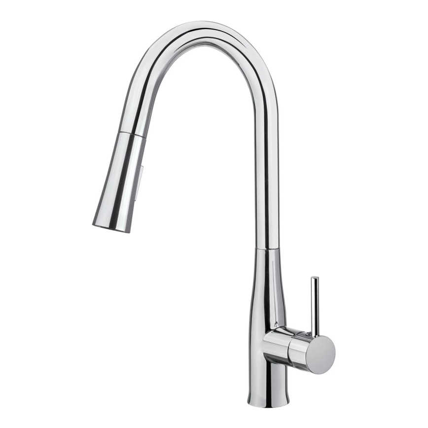 Deante BDH_072M - Grifo de fregadero con rociador extraíble LUKRECJA cromo brillante