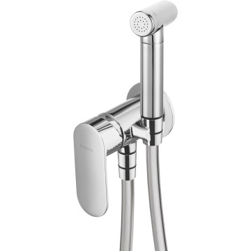 Deante BGA_034M - Grifo para bidé con rociador para instalación empotrada ALPINIA cromo brillante