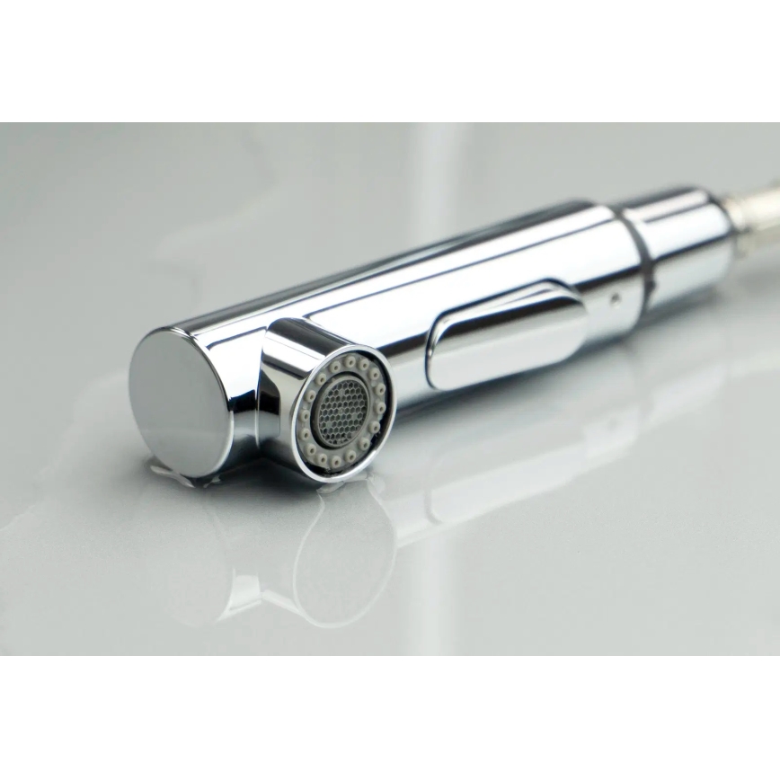 Deante BKM_073M - Grifo de fregadero con rociador extraíble MOMI cromo brillante