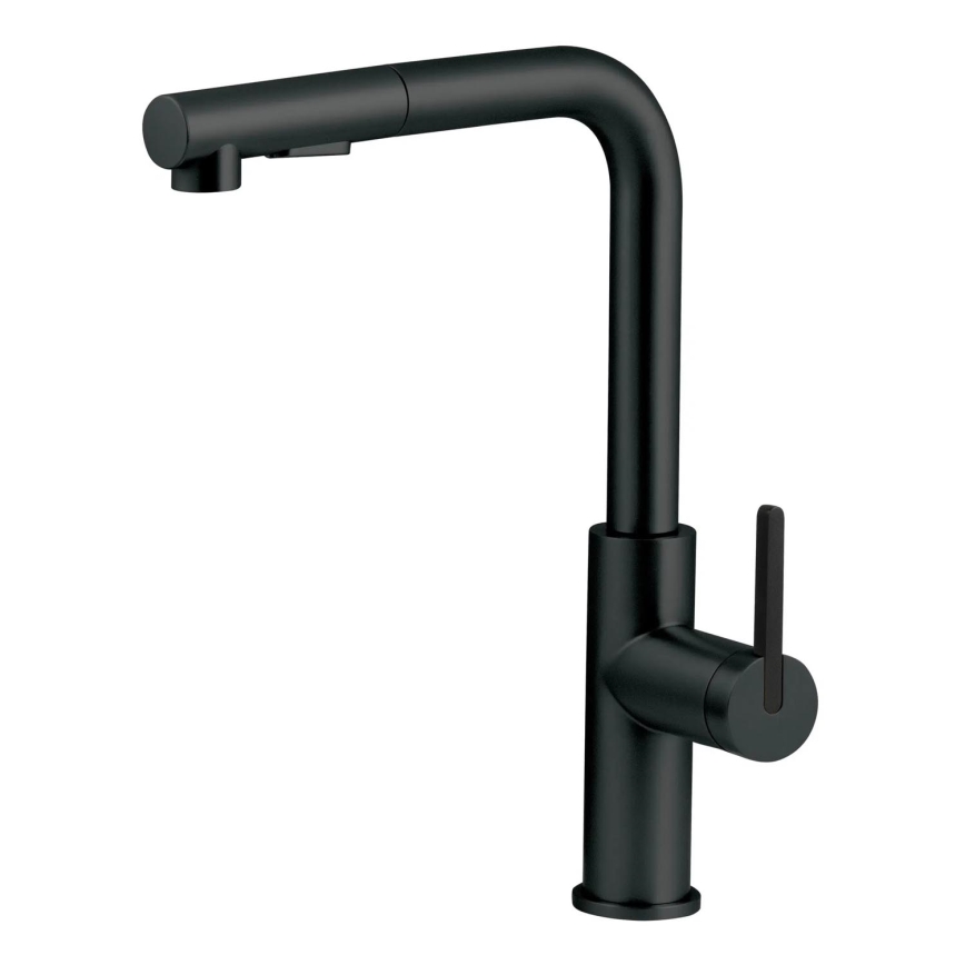 Deante BKM_N73M - Grifo de fregadero con rociador extraíble MOMI negro