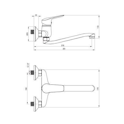 Deante BMO_N80M - Grifo para fregadero BORO negro