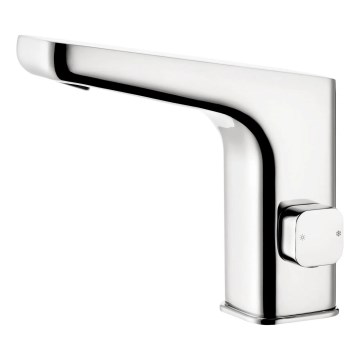 Deante BQH_029V - Grifo de lavabo sin contacto con regulación de temperatura HIACYNT 230/6V cromo brillante