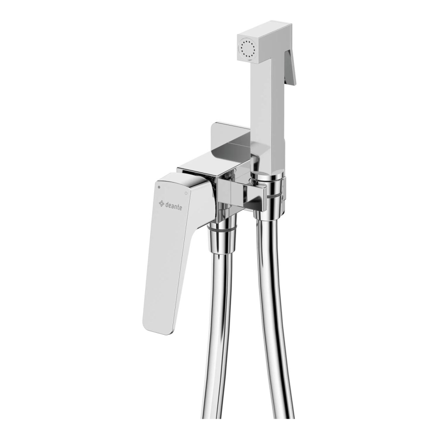 Deante BQL_034M - Grifo para bidé con ducha manual para instalación empotrada BLUR, cromo brillante