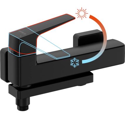 Deante BQL_N12M - Grifo de bañera plegable BLUR negro
