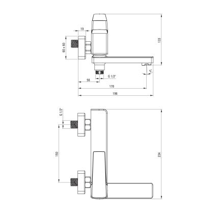 Deante BQL_N12M - Grifo de bañera plegable BLUR negro