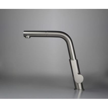 Deante BQS_D73M - Grifo de fregadero con rociador extraíble SILIA titanio
