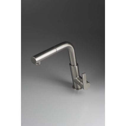 Deante BQS_D73M - Grifo de fregadero con rociador extraíble SILIA titanio