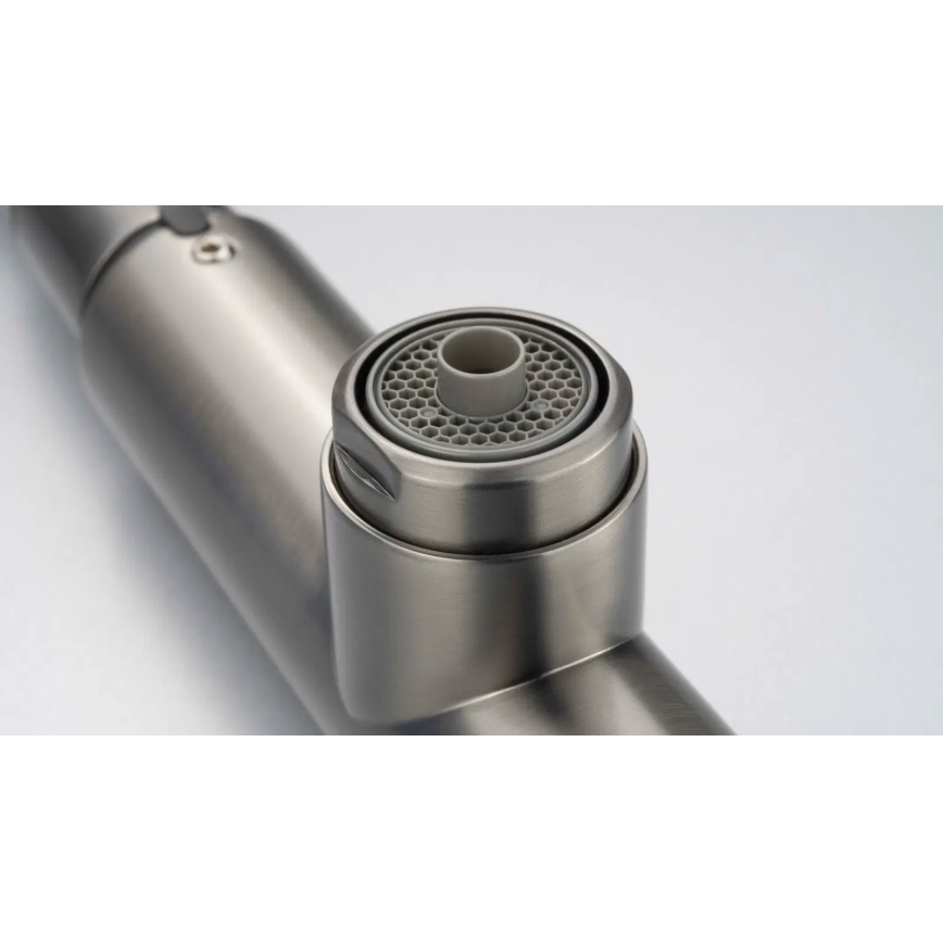 Deante BRE_D75M - Grifo de fregadero con rociador extraíble ERIDAN titanio