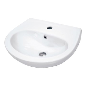 Deante CDJ_6U4W - Lavabo mural con orificio JASMIN 45,7x36,4 cm cerámica/blanco