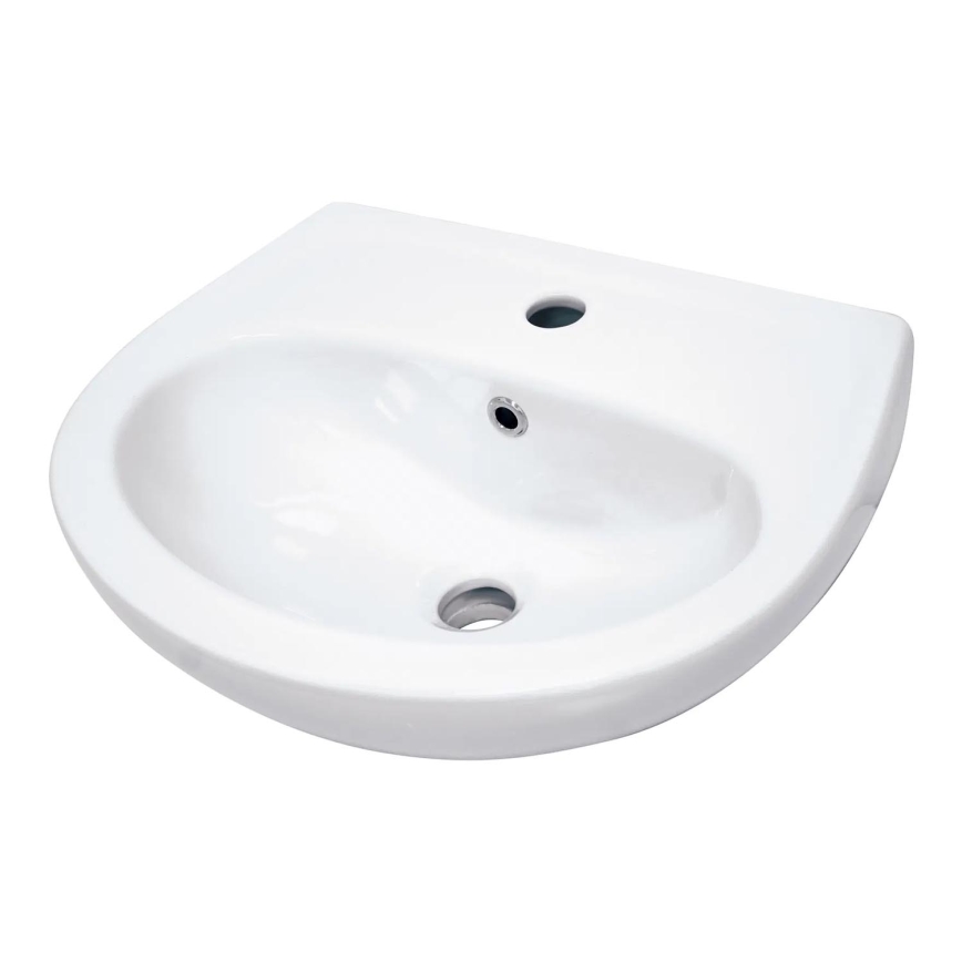 Deante CDJ_6U4W - Lavabo mural con orificio JASMIN 45,7x36,4 cm cerámica/blanco