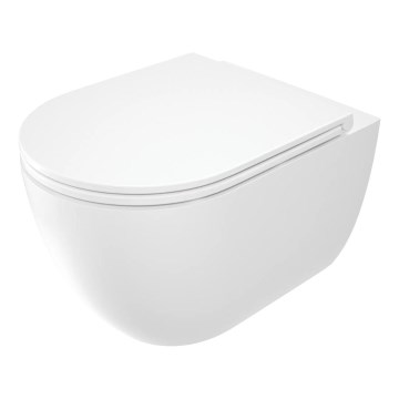 Deante CGRD6ZPW - Inodoro suspendido con asiento SoftClose ROUND cerámica/blanco