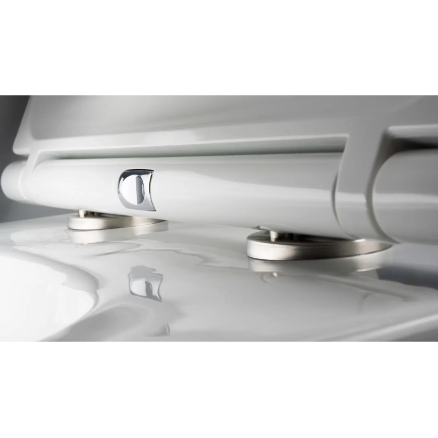 Deante CGRD6ZPW - Inodoro suspendido con asiento SoftClose ROUND, cerámica/blanco